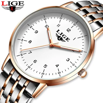 2020 LIGE Mens Top Luksuzna Marka Sportske Kvarcni Satovi Za Muškarce Poslovne Vodootporan Ručni Sat Od Nehrđajućeg Čelika Datum Sat
