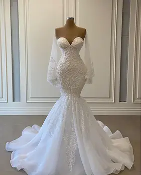 2021 Nove Akvizicije Sirena Vjenčanice Perle, Biseri Vjenčanica Vestido De Noiva Mariage Vjenčanicu Luksuzni