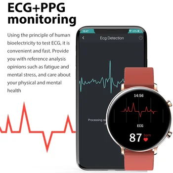 2021 Novi Za Žene Bluetooth Poziva Pametni Sat IP68 Vodootporan Otkucaja Srca EKG POENA Monitori Dame Smartwatch Za Samsung, Huawei Telefon