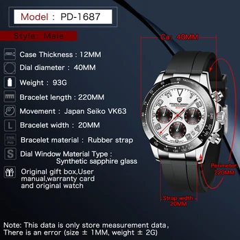 2021 PAGANI Design New Top Luxury Men ' s Stone-style Watch Night Light Pointer Waterproof Sapphire Glass Chronograph Reloj Hombre