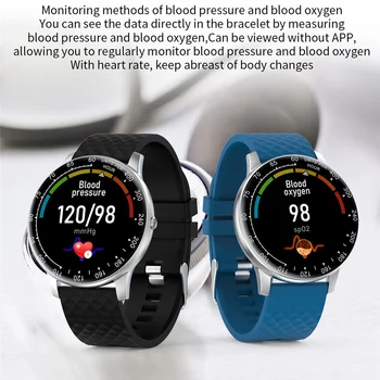 2021 Pametnih Satova Za Muškarce Uređaji Za Mjerenje Krvnog Tlaka/Poslušajte Rate Monitora Fitness Tracker IP68 Vodootporan Smartwatch Za Žene Za Iphone Xiaomi