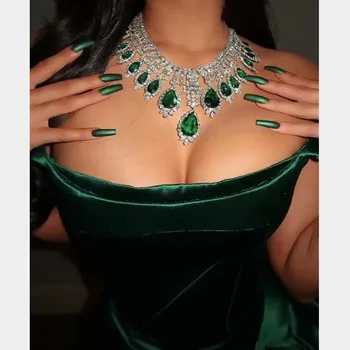 2021 Seksi Večernje Haljine s otvorenim Ramenima Kylie Jenner Celebrity Gradacija Haljine Bočni Rez Baška Arabic Večernja Haljina