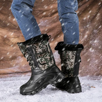 2021 Zimske Muške Zimske Čizme Plus Topli Baršun Muške Planinarske Cipele Otpor Muške Cipele Vanjski Maskirne Vojne Borbene Cipele 40-46