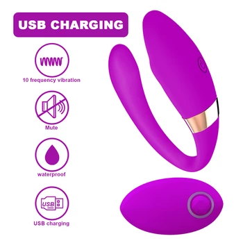 2022 USB Punjiva U Tip Vibracioni Dildo Daljinski Upravljač Seks Igračka za Žene G Spot Klitoris Anal Potaknuti Igračku za Odrasle