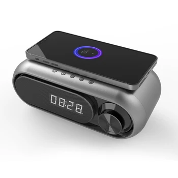 3 in1 5W bežični punjenje sat budilica mobilni telefon bežični punjač Bluetooth zvučnik za mobilni telefon bežično punjenje