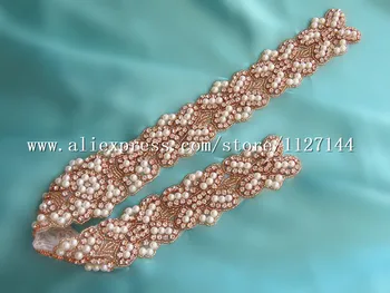 (30ШТ )prodaja na Veliko ručni perle šivanje vjenčanica rose gold gorski kristal biseri aplicirano za vjenčanice zona DIY glačalo na WDD0701