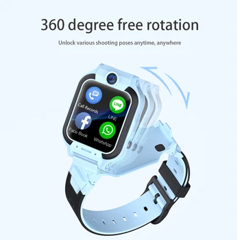 360 stupnjeva Rotacije Smart 4 G GPS, Wi Fi Tracker Naći Beba Student Udaljenog Skladište Monitor Smartwatch video poziv Android Telefon Sat