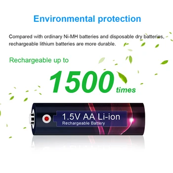 40pcs AA baterija baterija baterija baterija baterija 1.5 v Litij Litij-ion AA 3000mWh Baterije Batteria 1.5 v AA stabilan napon