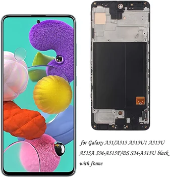 6,5' LCD Za Samsung Galaxy A51 Zaslon Osjetljiv na dodir Digitalizator Montaža i Zamjena Ekrana Telefona Za A515 A515FN/DS A515F