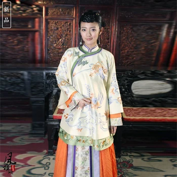 6 Dizajna An YiXuan Vintage Republican Rich Lady XiuHeFu Costume Hanfu for TV Play Suo Qing Qiu Performance Costume for Women