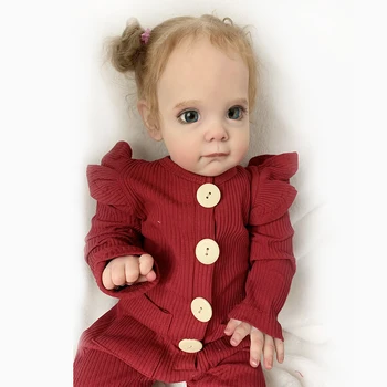 60 cm (24 inča (e) Maggi Reborn Baby Lutke Ručni Rad Realan Silikon Korijen Kose Božićni Poklon Za Djevojke S Krpom Tijela