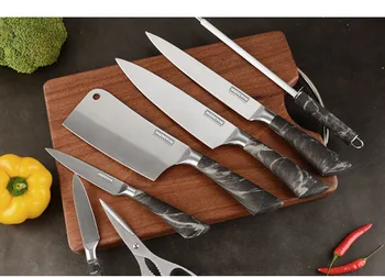 8шт Kuhinjski Nož Kućanski Kuhinjski Nož Chef Set Noževa Helikopter Rezač Set Noževa Od Nehrđajućeg Čelika