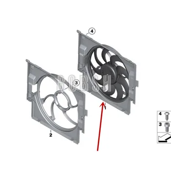 Auto-cisterna za vodu elektronski ventilator hladnjaka sklop b mwF10 ventilator sklopa motora elektronski ventilator hlađenja ventilator u kanalu