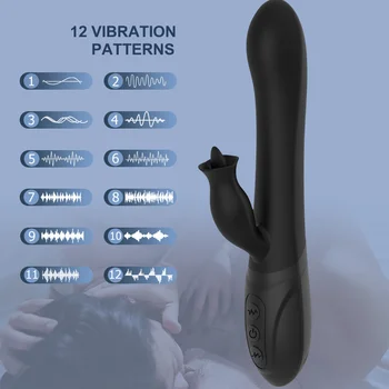 Auto Ljuljačka Vibrator Rotacije Dildo AV Stick G Točka Jezik Lizati Klitoris Stimulans Seks Igračke za Žene Juguetes Sexuales