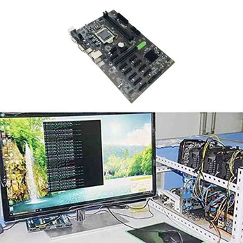 B250 BTC Planina Matična Ploča s G4400 CPU+RGB ventilator+Prekidač Kabela 12X Utor Za Grafičke kartice LGA 1151 DDR4 za Rudar