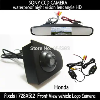 Bežični sony CCD logo automobila, Pogled sprijeda cameral 4,3-Inčni LCD Monitor za Honda Odyssey New accord i Civic CRV Spirior Crosstour