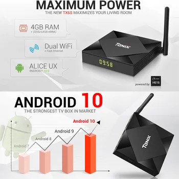 Bluetooth 4.1 HD 2.1 TV Box 5G WiFi Internet Tv Top Box Zamjena za Android 10.0