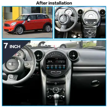 Chogath 10,4-inčni auto media player Android 7,1 auto GPS navigacija 2+32G Tesla ekran za BMW Mini Cooper 2006-2013