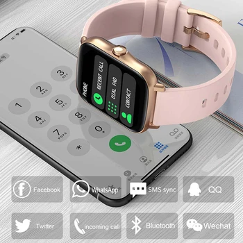 CHYCET Smartwatch Za Žene i Za Muškarce Pametni Sat Brojčanik Poziva Otkucaja Srca Uređaji Za Mjerenje Krvnog Tlaka Prati Sport Fitness Tracker za Android i IOS Iphone