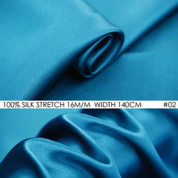 CNUM SP14016 Svilene elastična tkanina/ Neto boja, 21 boja/95% Svila, 5% Elastični elastan/ Širina:1,53 metra, debljine:16 m/m