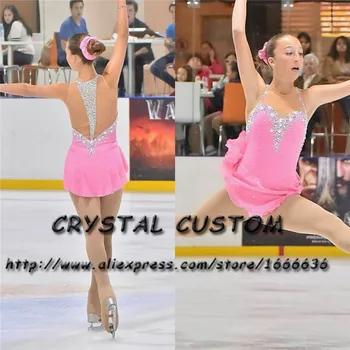 Crystal Custom Figure Skating Girls Dress New Brand Ice Skating Clothes For Competition DR4685