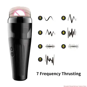 DIBE 7 Speed Real Voice Automatic Telescopic Massager Man Masturbation Product Device Oral Adult Real Sex Toy Umjetna Vagina