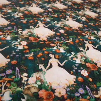 Digitalni tintni svilene organza satin tkanina 140 cm svjež полупрозрачное moderan haljinu svilene tkanine, odjeća diy tkanina svilene tkanine