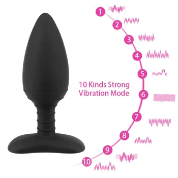 Električni Šok Vibrator Anal Plug Daljinski Upravljač Buttplug Vibracioni Dildo Anus Alat Za Proširenje Masturbator Seks Igračke Za Parove