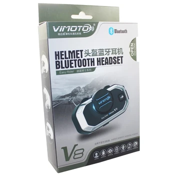 Engleska Verzija 2 compl. Vimoto V8 Kaciga Bluetooth-Kompatibilni Motocikl Stereo Slušalice, Slušalice Za Mobilni Telefon GPS 2 Way Radio