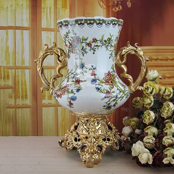 Europska američki retro luksuzni ukrasna vaza visoka vaza бинауральный klasa smole, keramičke vaze