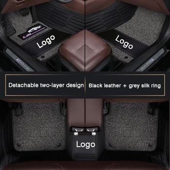 HLFNTF High-end customizable full surround car floor mat for PEUGEOT 308 2012-Prašinu i vodootporan unutrašnjost automobila