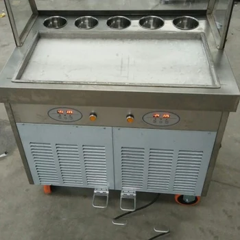 Jedna posuda od nehrđajućeg čelika Tajland sladoled role prženi sladoled, savijena stroj sa