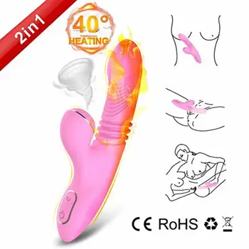 Klitoris je Gubitnik Vibrator G Spot Dildo Push Vibrator Stimulator Klitorisa Čarobni Štapić Bradavica Сосущий Vibrator za Žene Odraslih Igračka