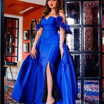 Kraljevski plava gradacija haljine 2021 slatka dekolte sirena sirena duge večernje haljine haljine