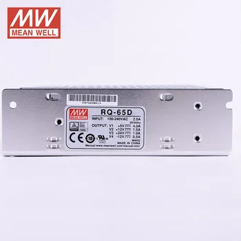 Mean Well RQ-65D 68W Quad Output Switching Power Supply 110/220V AC TO DC 5V 12V 24V -12V 4A 1.5 A 1A 0.5 A Meanwell SMPS