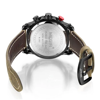 Megir Top Brand Luxury watch 2018 New Fashion Muške Watches Leather Band Wristwatch Men Business Sport Watch Kvarc Clock Male