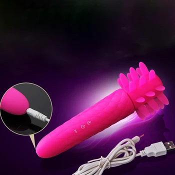Mlsice 3 U 1 USB Punjiva 3 Načina Rotacije Ženski Jezik Magic G-spot Vibrator Za Adult Sex igračke za Žene Parovi Proizvodi