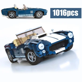 MOC Mini High - Speed Cars Building blocks bricks race Mustang GT Supercar GTR P1 Car Assembly Model Toys For Children Gifts
