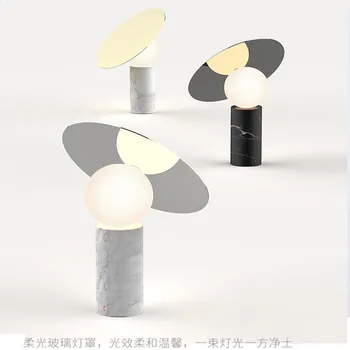 Moderna mramorni stol svjetiljka led lampe lampe stakla abažur mramor baza najnoviji dizajn je dizajn rasvjete