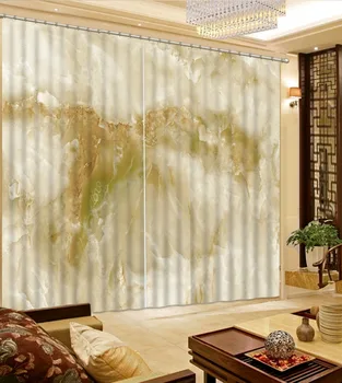 Mramorni zavjese 3D Zavjese Prozora Dinosaur ispis Luksuzni Zamračenje Za Dnevni boravak zastori / zavjese