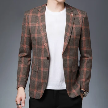 Muško odijelo i kaput Jesen korejski moda svakodnevni mali odijelo uredski profesionalna mreža 2021 nova cijena jedinice kaput jedan 4XL 5XL