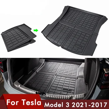 Novi Model3 Prtljažnik Tepisi Individualne Stražnji Prtljažnik Tepih Za Skladištenje Tereta Polica Vodootporan Jastučići Za Tesla Model 3 2021 Pribor