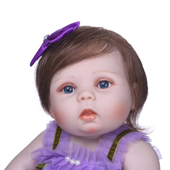 NPK 57 cm Meke Silikonske lutke Reborn Baby Reborn babies pravi lutka djevojka princeza bebes reborn menina boneca za bebe poklon