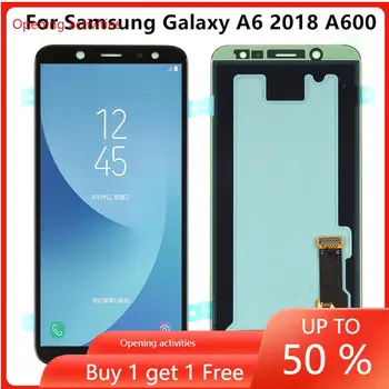Original Za Samsung Galaxy A6 2018 A600 LCD Zaslon Osjetljiv na Dodir Digitalizator Zbor Za Samsung A6 Mobilni Telefon, LCD Zaslon