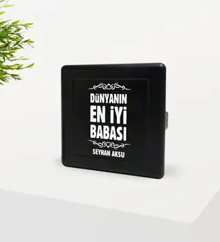 Personalizirane Najbolji U Svijetu Dizajna Oca Crna Metalik Cigareta Tabakası-6