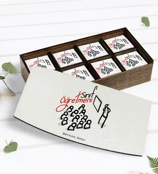 Personalizirani dizajn nastavnik razredne nastave u drvenoj kutiji 24'lü If You would Čokolada Poklon Seti-2