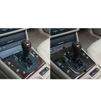 Pogodan za BMW serije 3 E46 323i 328i 330i 325i 1999-2004 Karbonskih vlakana zupčanika položaj ručne kočnice pomak centar za upravljanje poklopac ukras