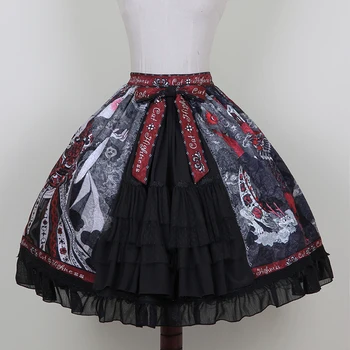 Pravi Lolita Dark Stil Loli Haljina JK Originalni Dizajn Vještica u obliku Kardigan Suknja-serija Dugih Rukava Odijelo Svečana Odjeća