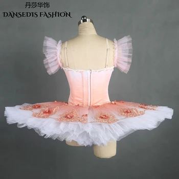 Prekrasan Pink Profesionalni Klasični Palačinka Balet Gomila Haljina Za Žene/Cipele Za Djevojčice Balerina Faza Performanse Natječaj Plesni Kostim