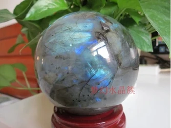 Prirodni лабрадорит Crystal izvorni kamen namještaja Blue moon ball 1430g sa postoljem besplatna dostava